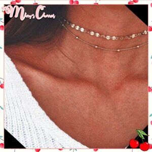 2/$25🍒 TWIN Gold Layered Choker